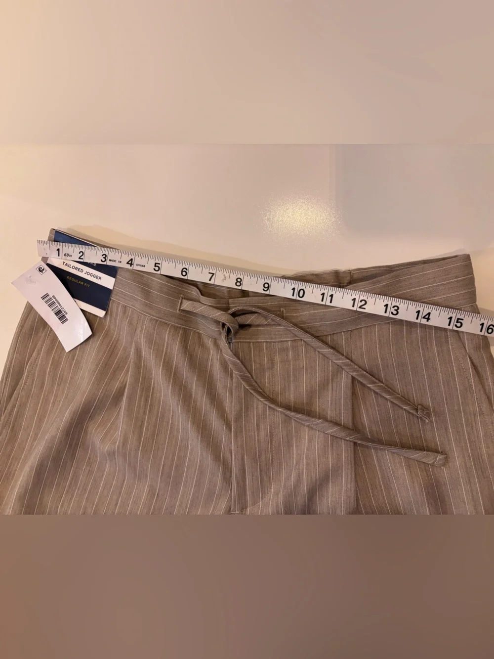 Stafford Tailored Jogger Pants Regular Fit, pleated, 32Sh, NWT